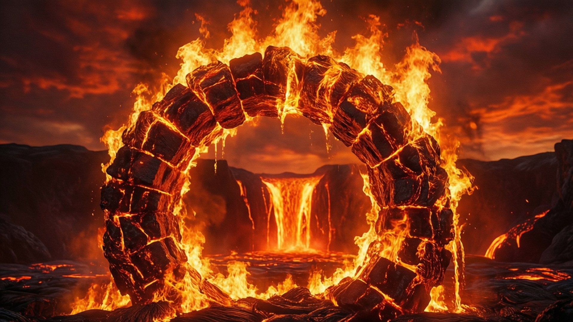 Nether Fire Ring Fonds d'écran
