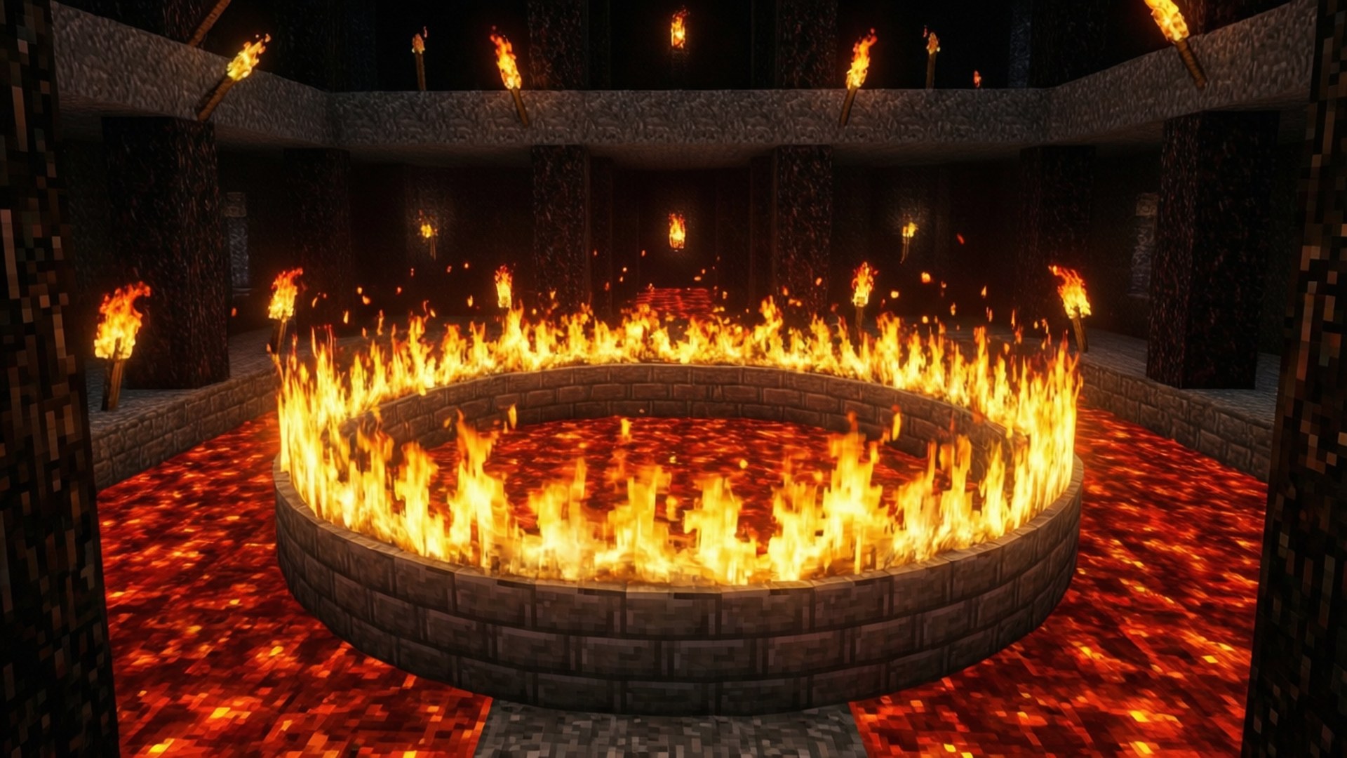 Nether Fire Ring Wallpaper