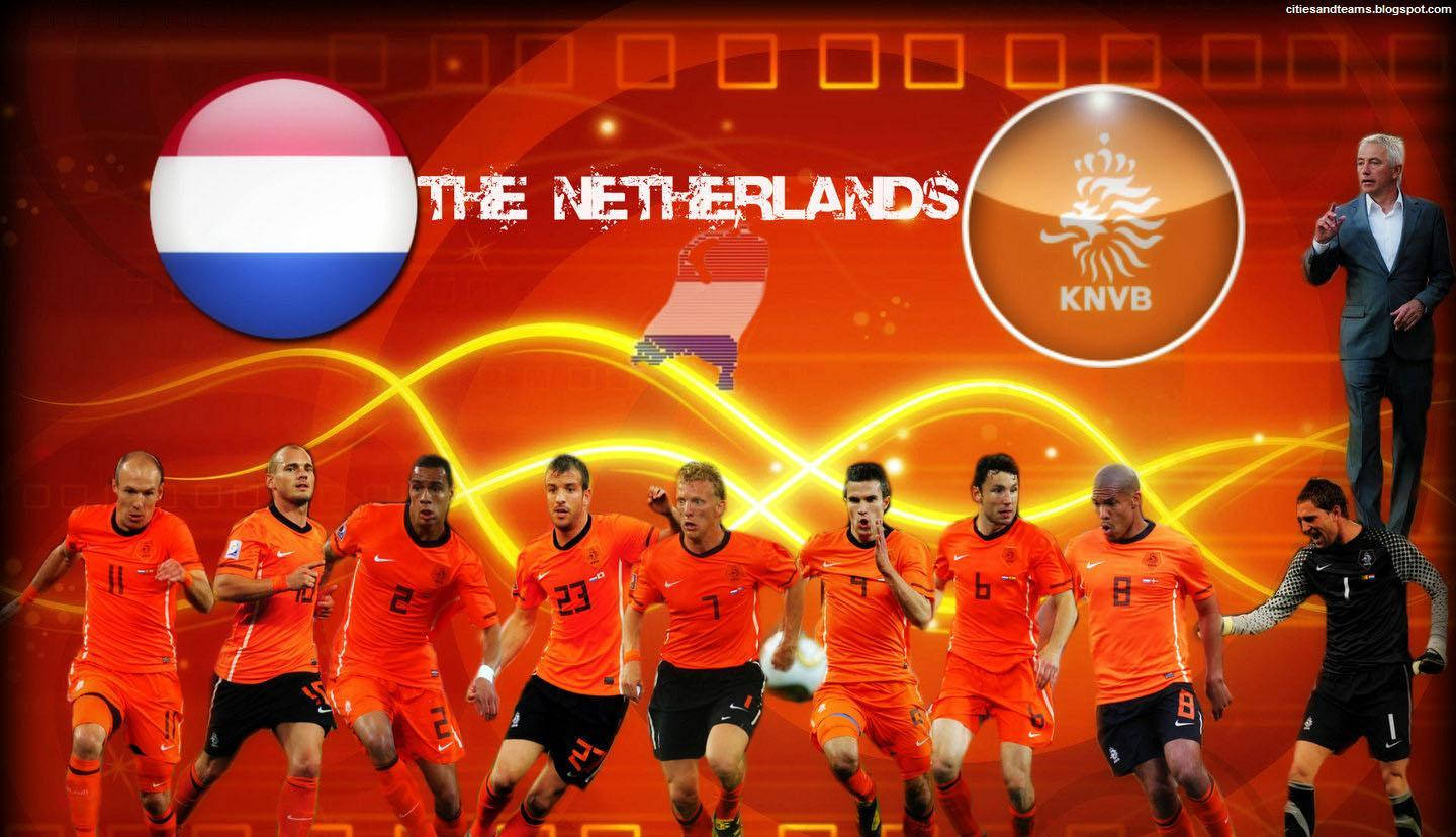 Nederländernasnationella Fotbollslagmedlemmar. Wallpaper