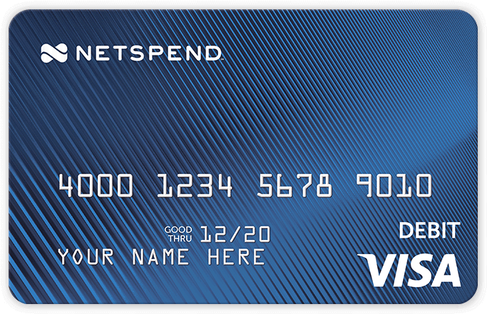 Netspend Visa Debit Card Mockup PNG