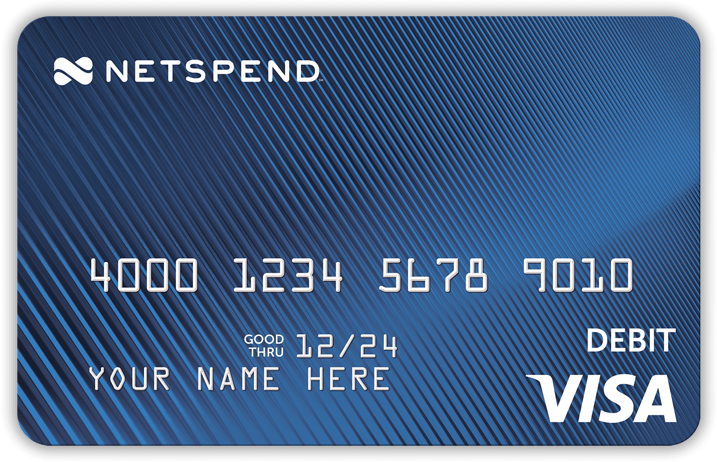 Netspend Visa Debit Card Mockup PNG