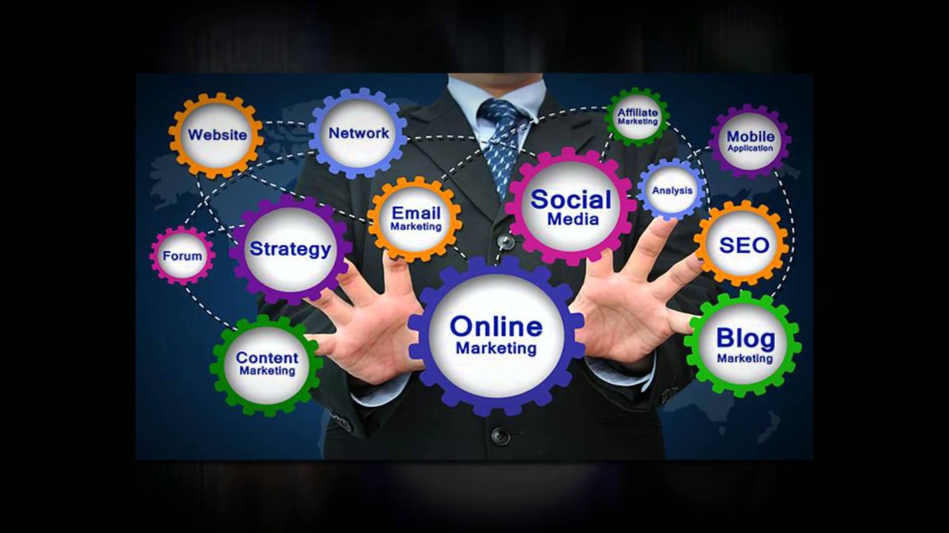 Network Of Content Online Marketing Topics Wallpaper