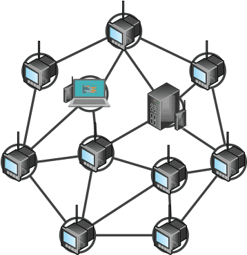 Network Topology Illustration PNG