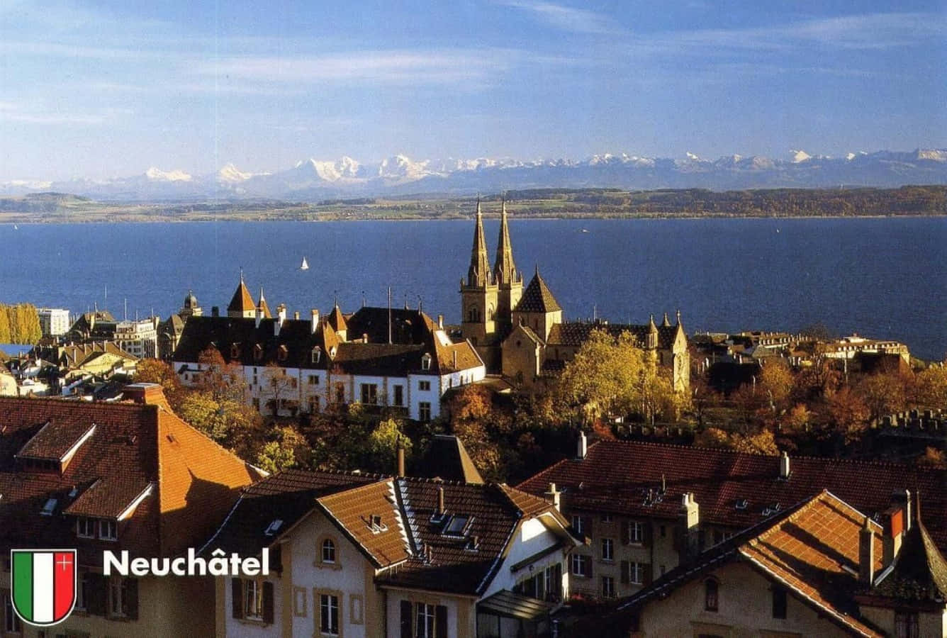 Neuchatel Switzerland Lakeand Mountains Wallpaper