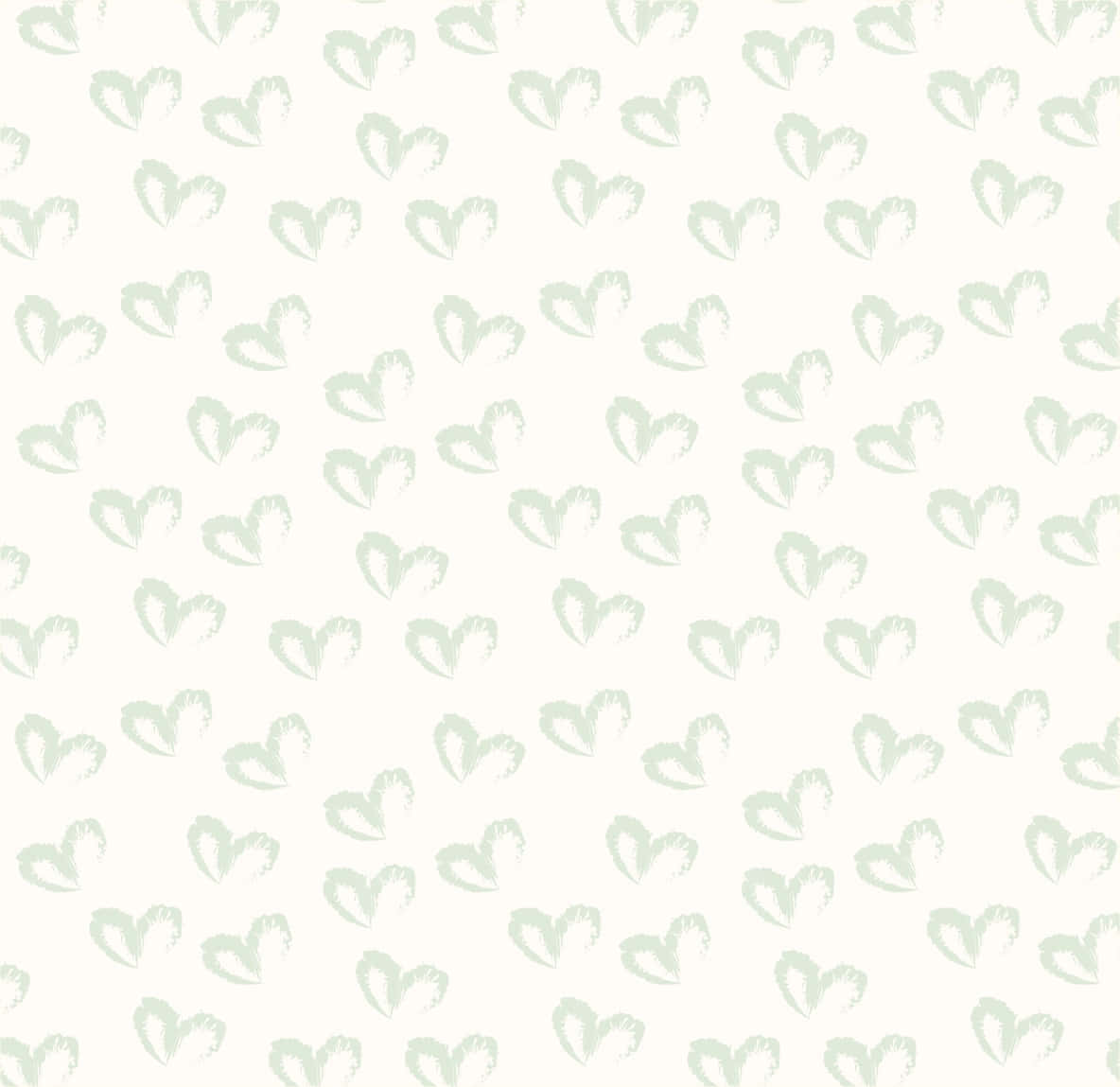 A Green And White Pattern With Hearts