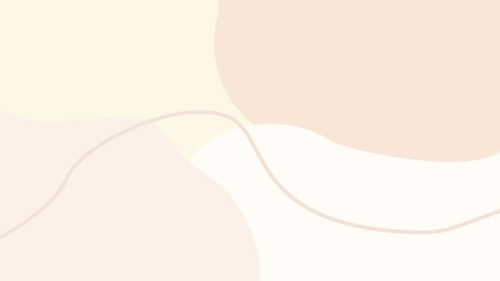 En beige og hvid abstrakt baggrund med en linje af symmetriske bobler