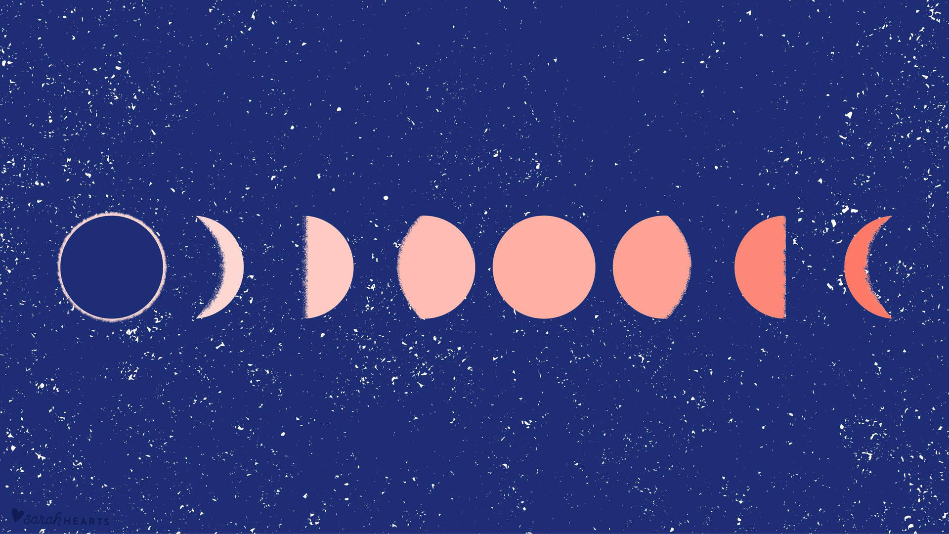 Neutral-colored Moon Phases Wallpaper