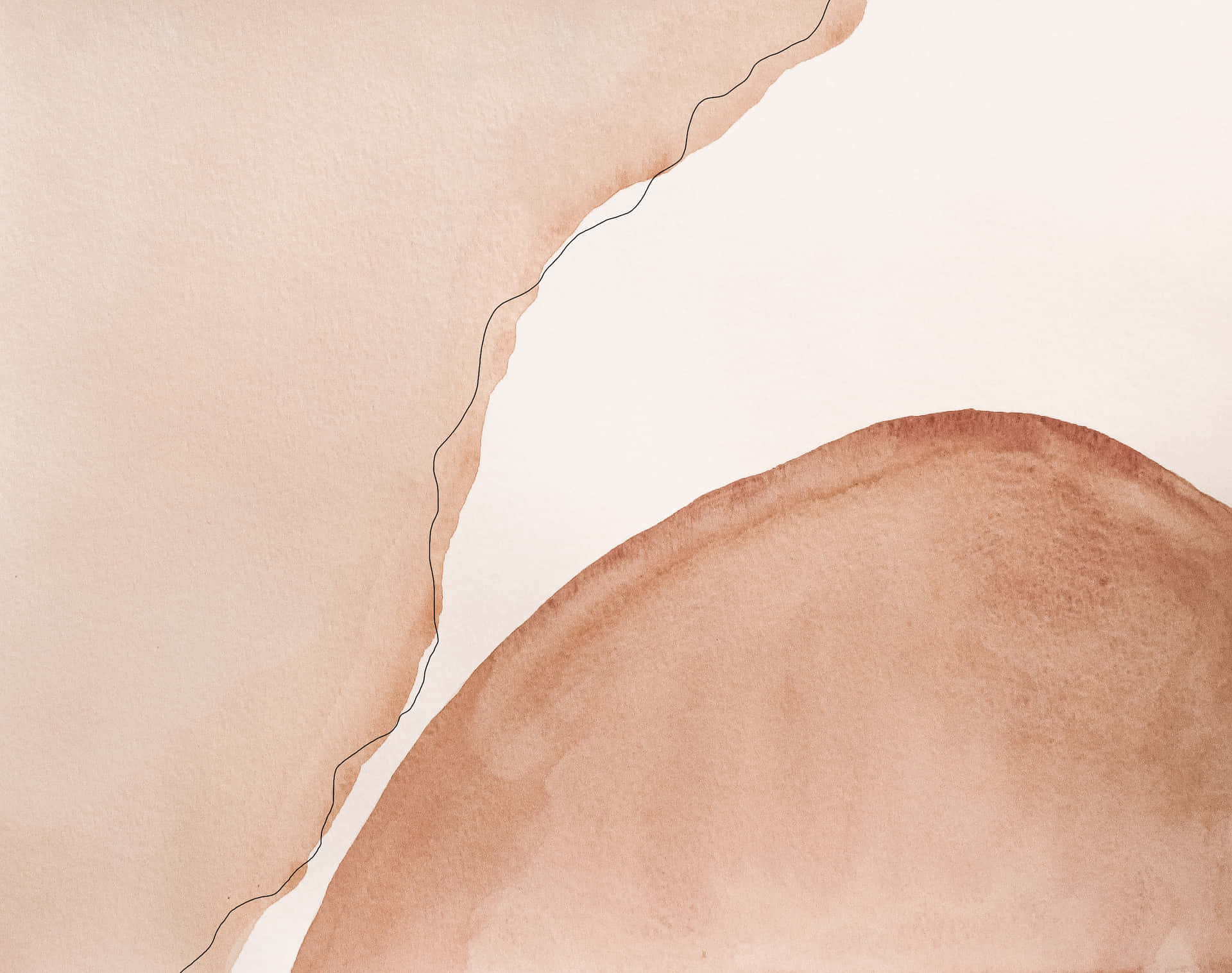 A Watercolor Painting Of A Brown And White Piece Of Paper Wallpaper