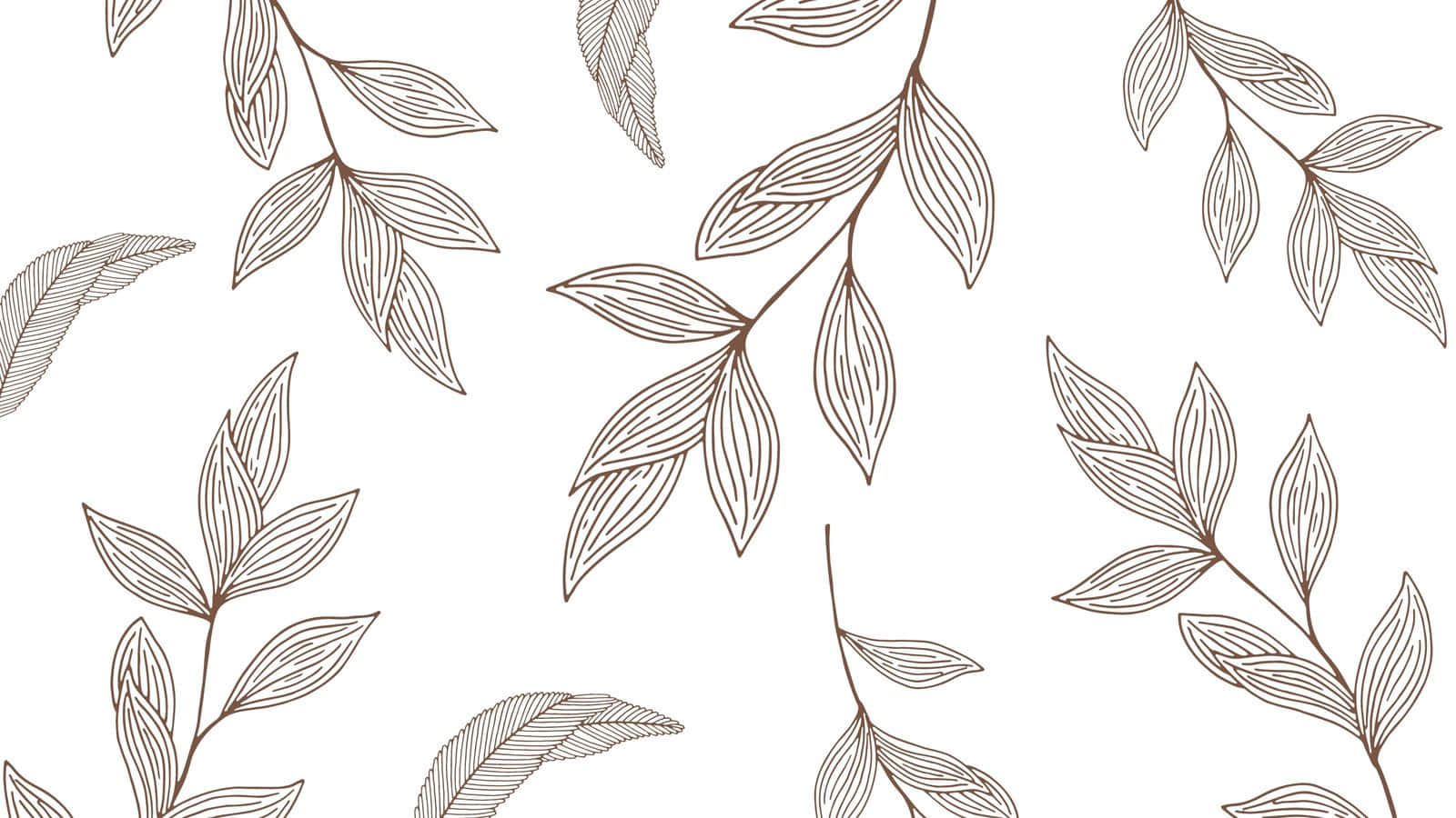 A Seamless Pattern Of Leaves And Branches Wallpaper