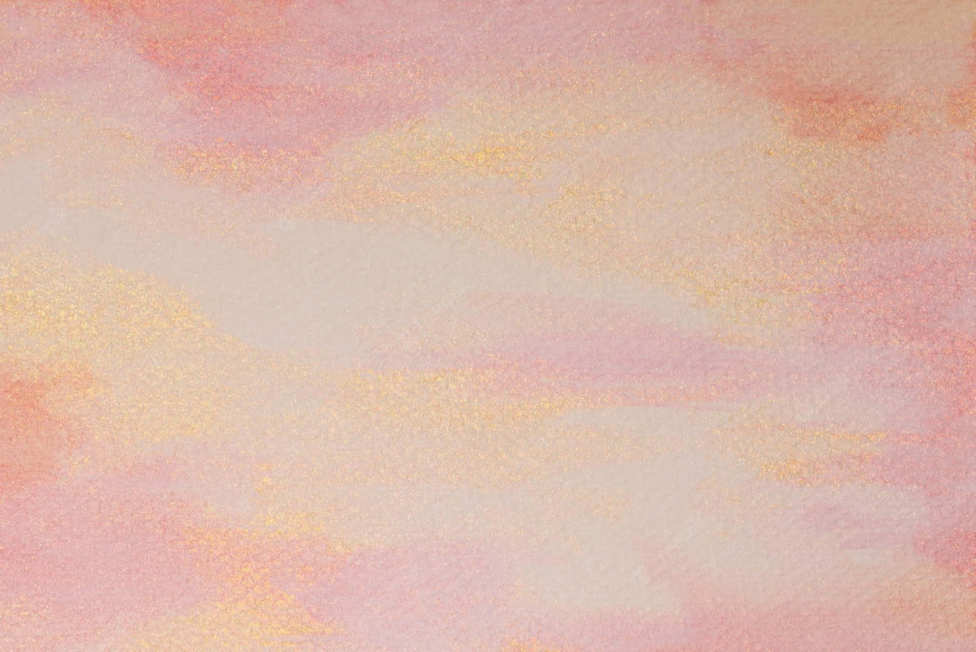 En vandfarvemaleri af en lyserød og gul himmel Wallpaper
