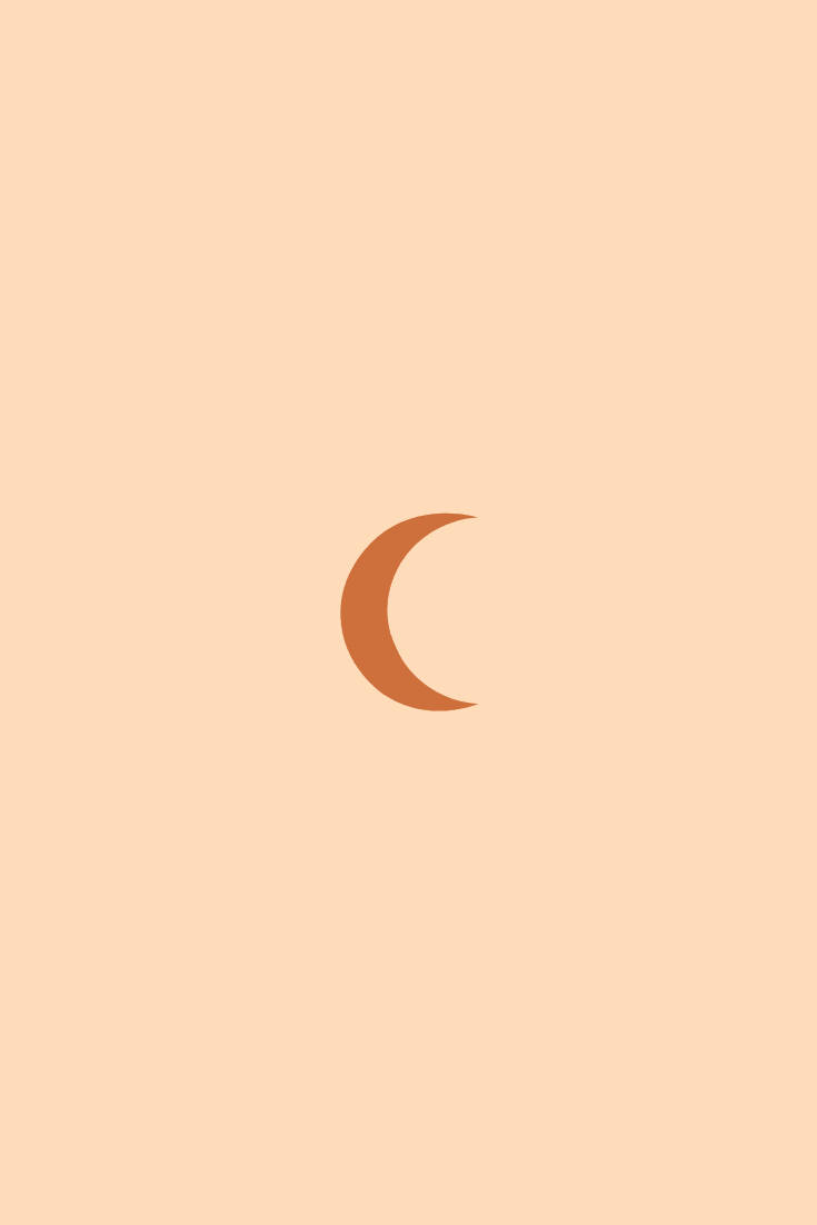 Neutral Iphone Crescent Moon Art Background