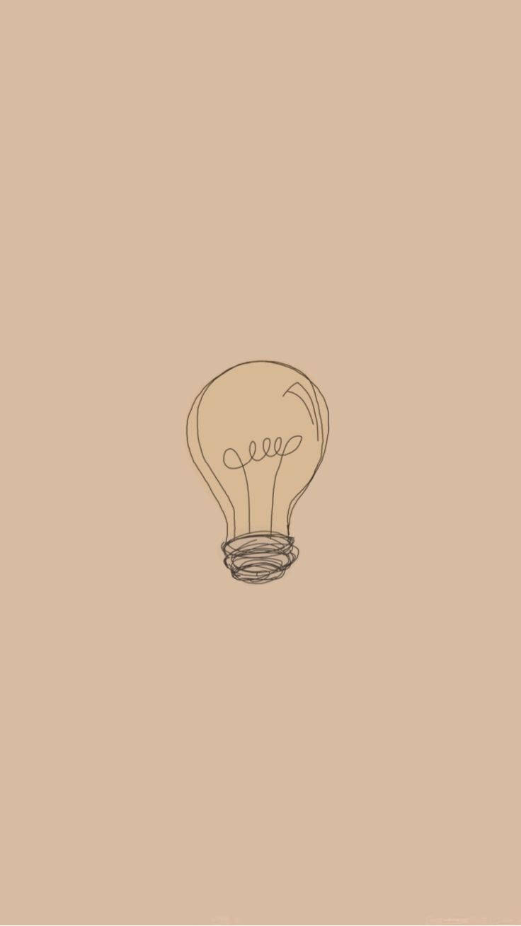 Neutral iPhone Light Bulb Art Wallpaper
