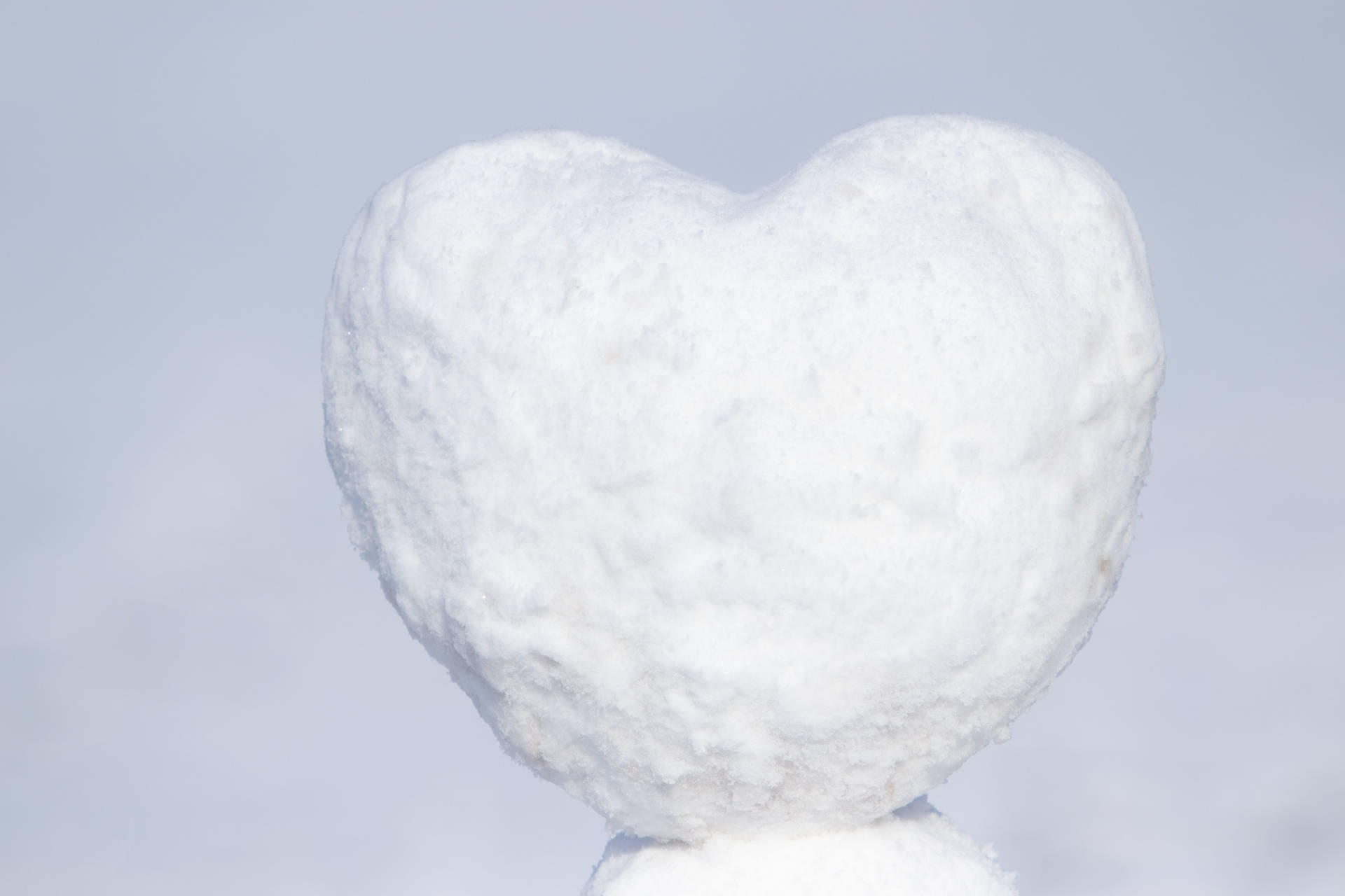 Neve Branca Pura Em Forma De Coração Papel de Parede
