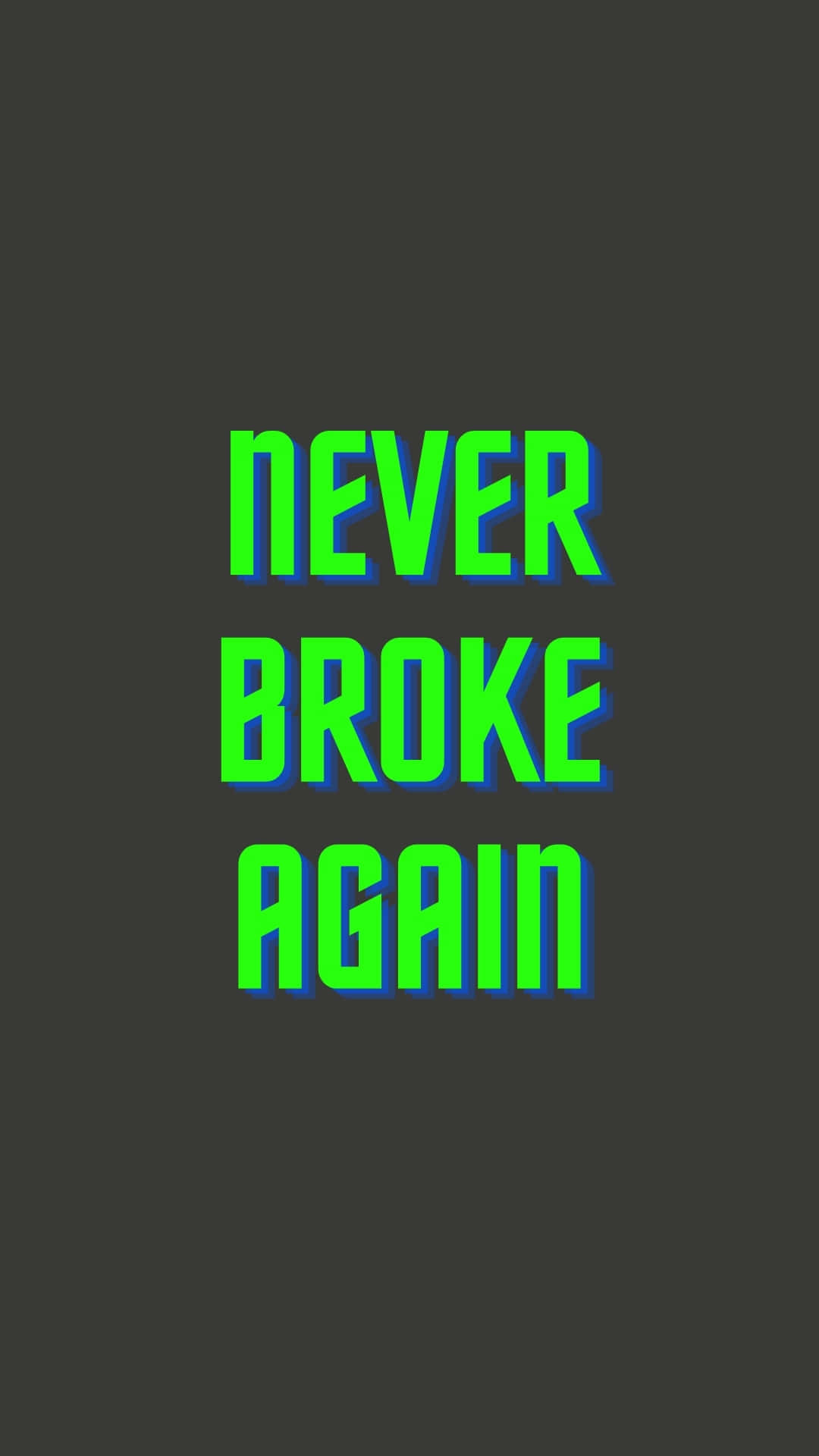 Never Broke Again Logo Neon Style Wallpaper