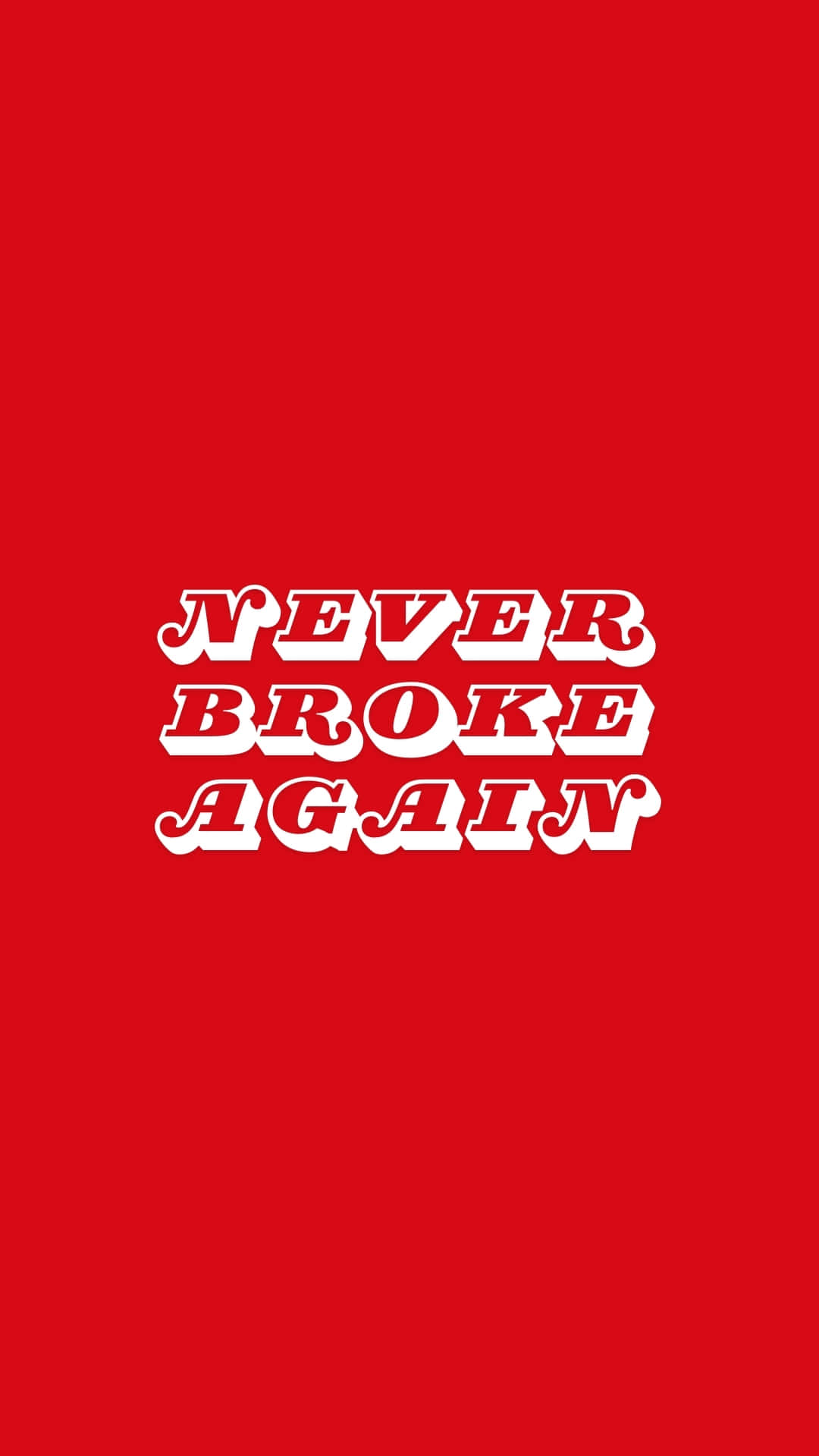 Never Broke Again Logo Red Background Wallpaper