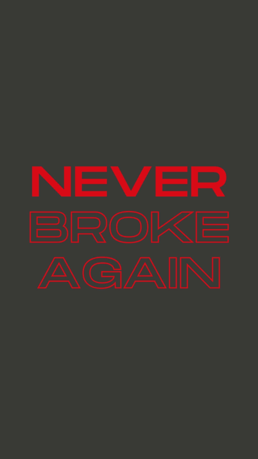Never Broke Again Logo Redon Black Wallpaper
