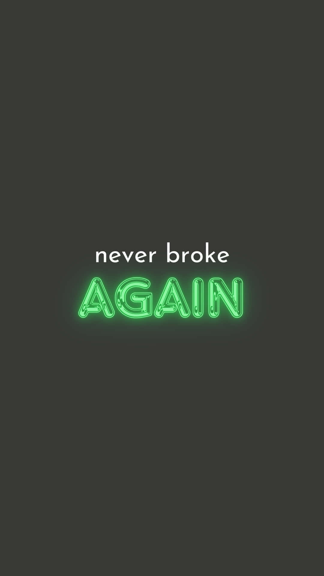 Never Broke Again Neon Sign Logo Wallpaper