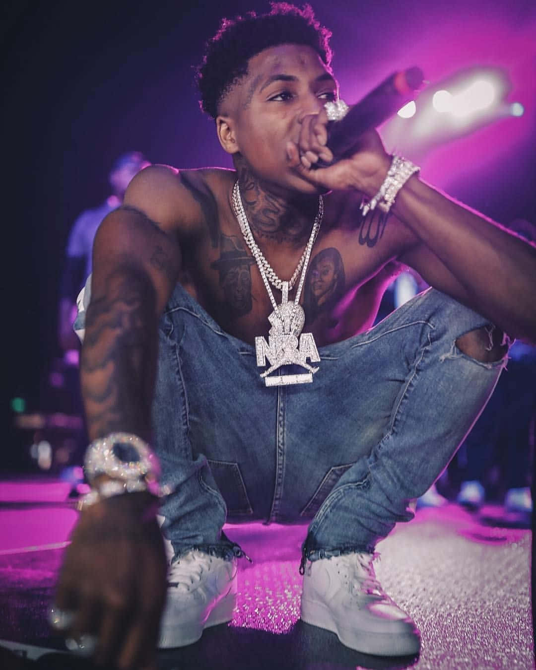 Download Youngboy Never Broke Again Performance On Stage Wallpaper   Wallpaperscom