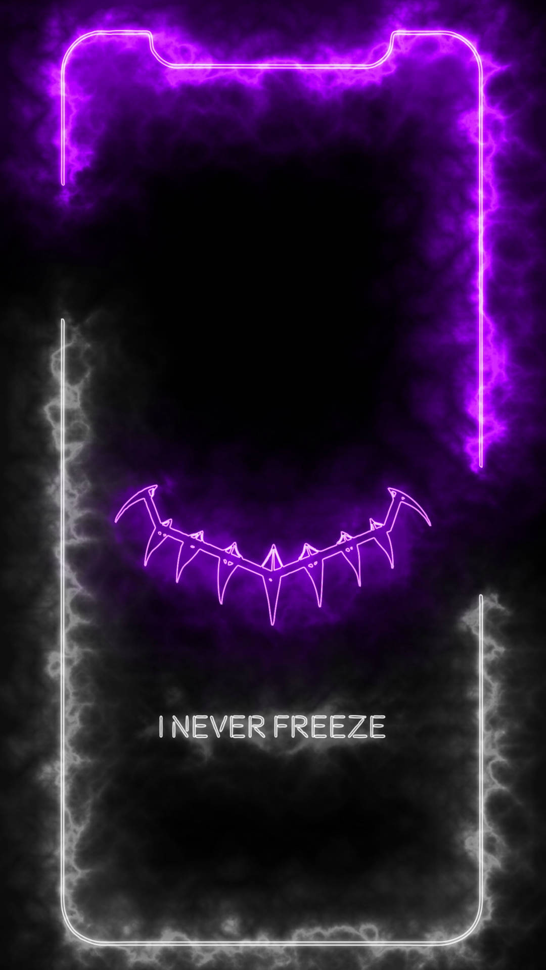 Never Freeze Black And Purple Aesthetic Wallpaper
