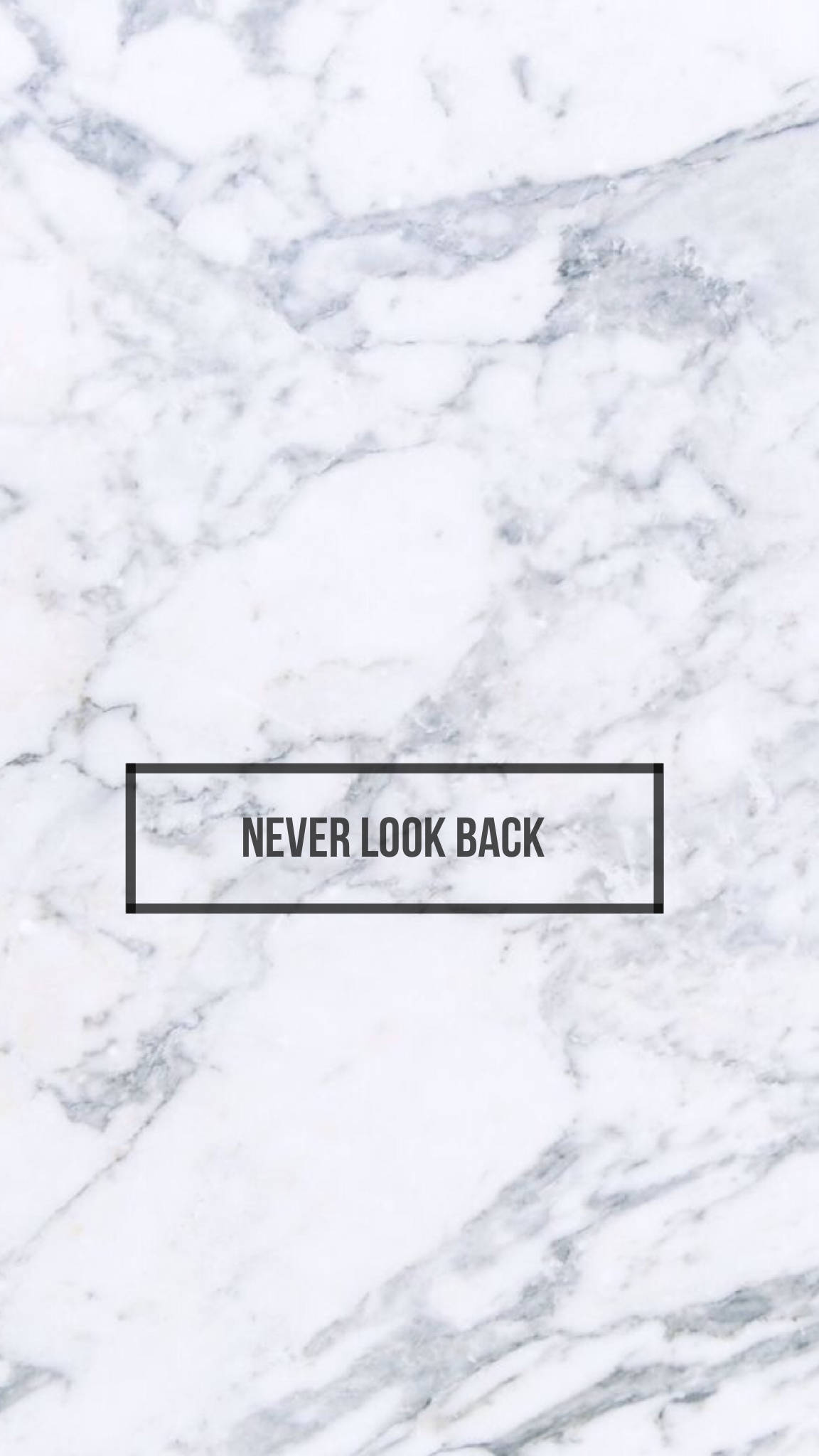 Never Look Back Black White Marble Iphone Wallpaper