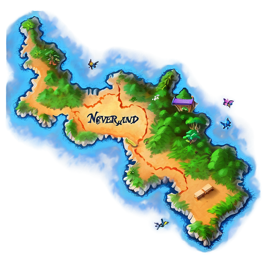 Neverland Map Png 06112024 PNG