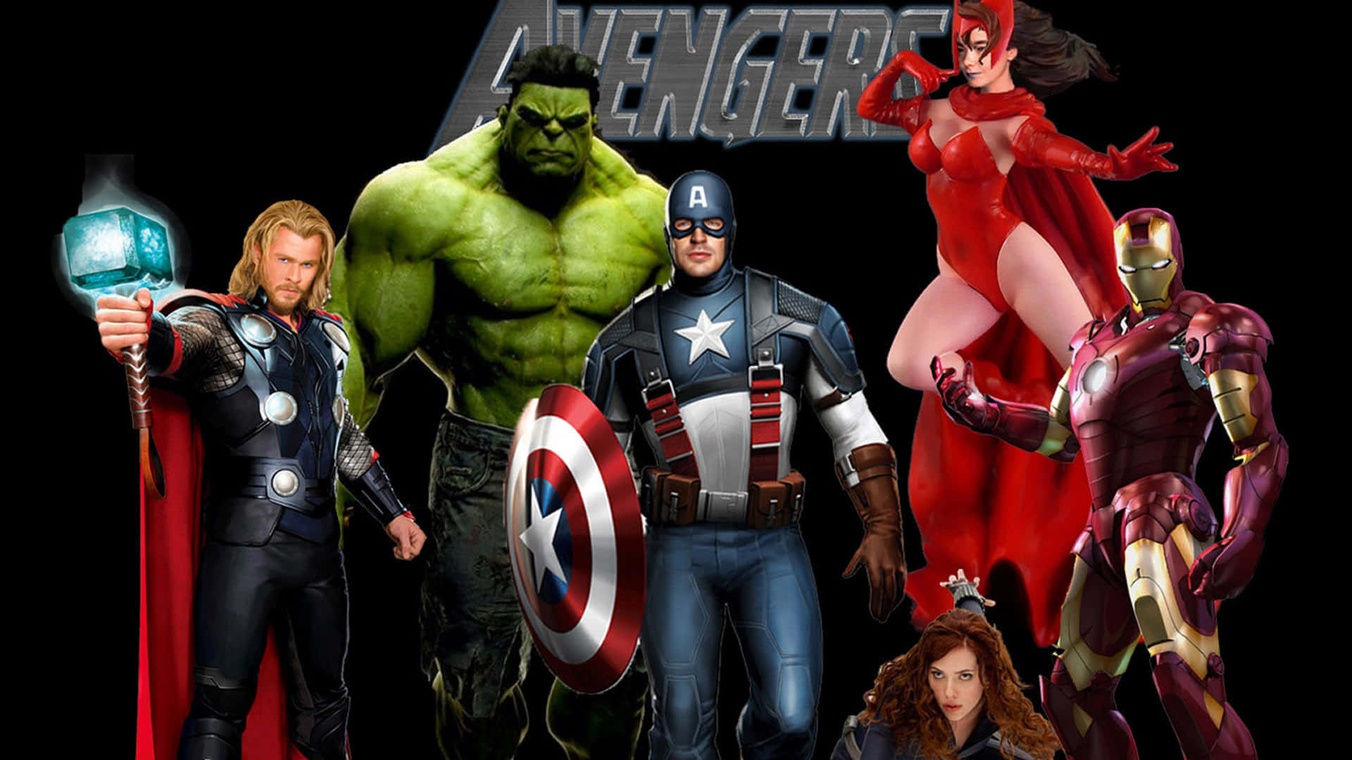 New Avengers Team United in Action Wallpaper