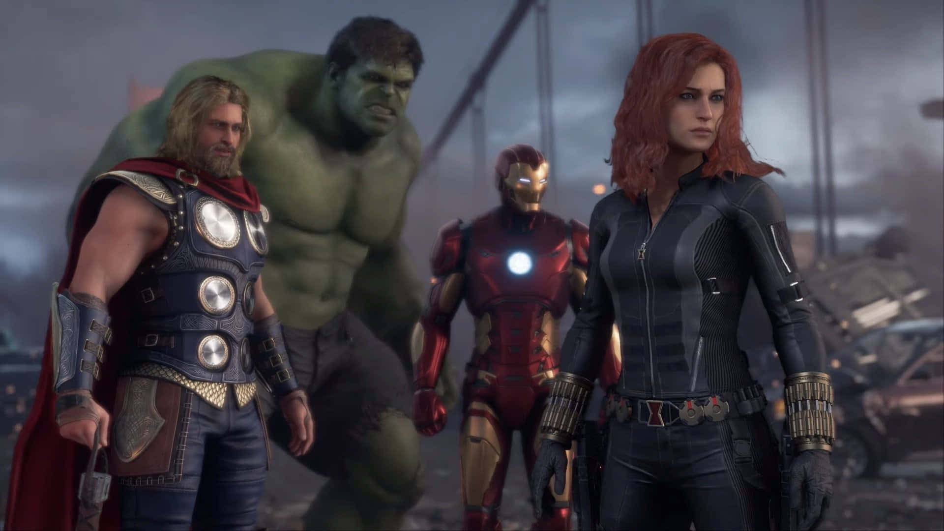 The New Avengers Assemble for a Battle Wallpaper