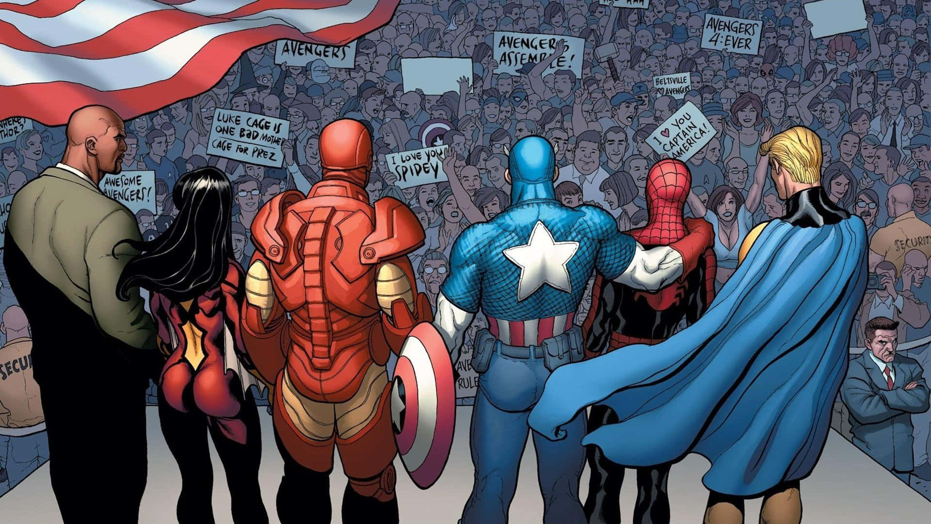 The New Avengers Assemble for Battle Wallpaper
