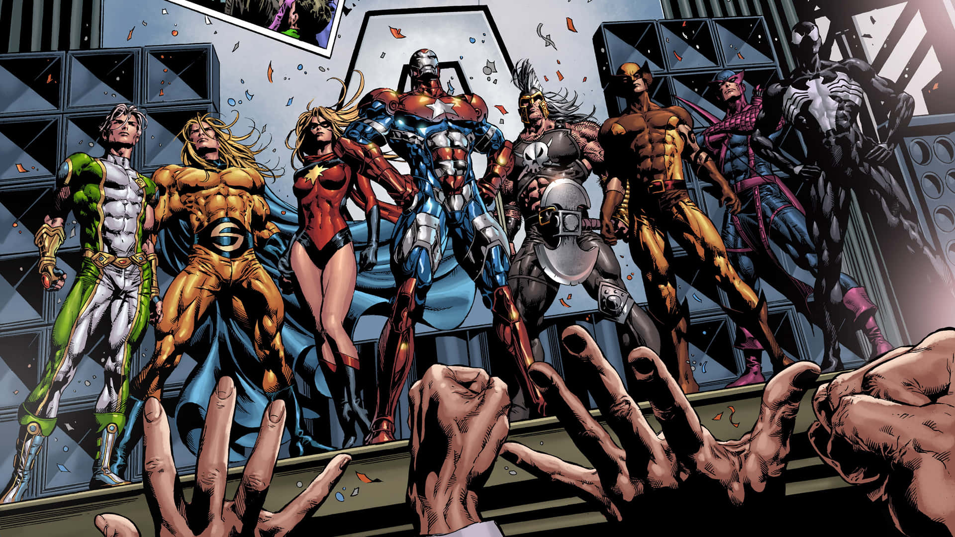 New Avengers Assemble in Action Wallpaper