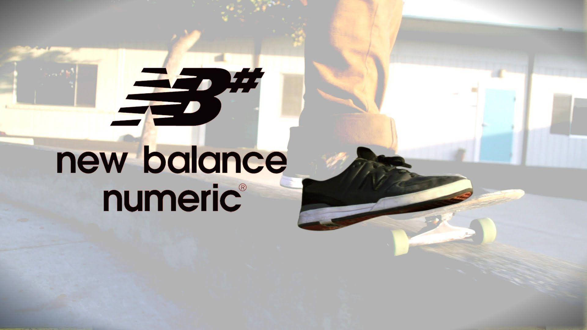 Caption: New Balance Numeric Black Skateboarding Shoes Wallpaper