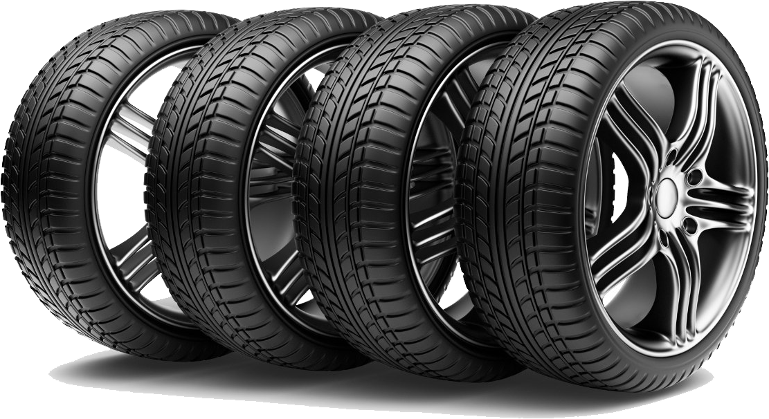 New Car Tyres Set PNG