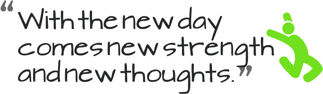 New Day Strength Thoughts_ Motivational Quote PNG