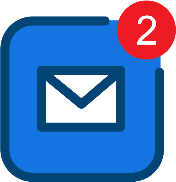 Unread Email Notification Icon PNG