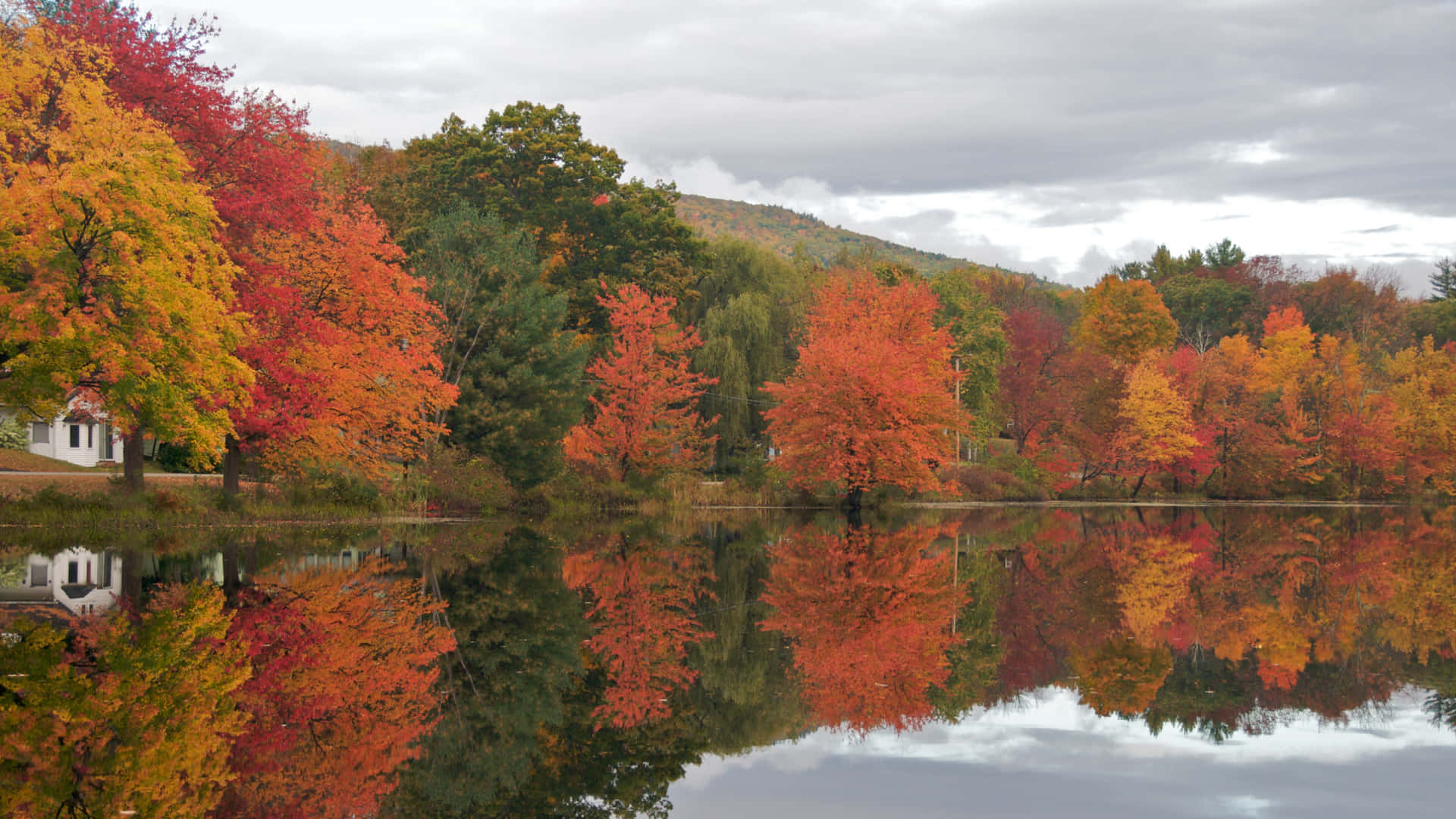 Nyd de fantastiske farver på New Englands efterårslandskab. Wallpaper