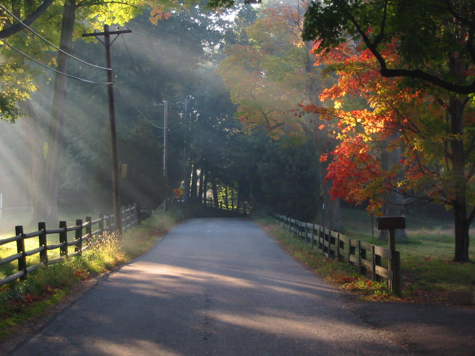 Nyd de smukke farver fra efteråret i New England. Wallpaper