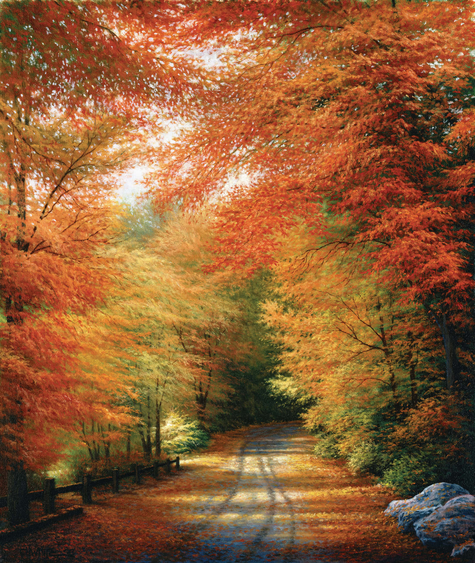 Wunderschöneausblicke Auf Das Herbstlaub In Neuengland Wallpaper