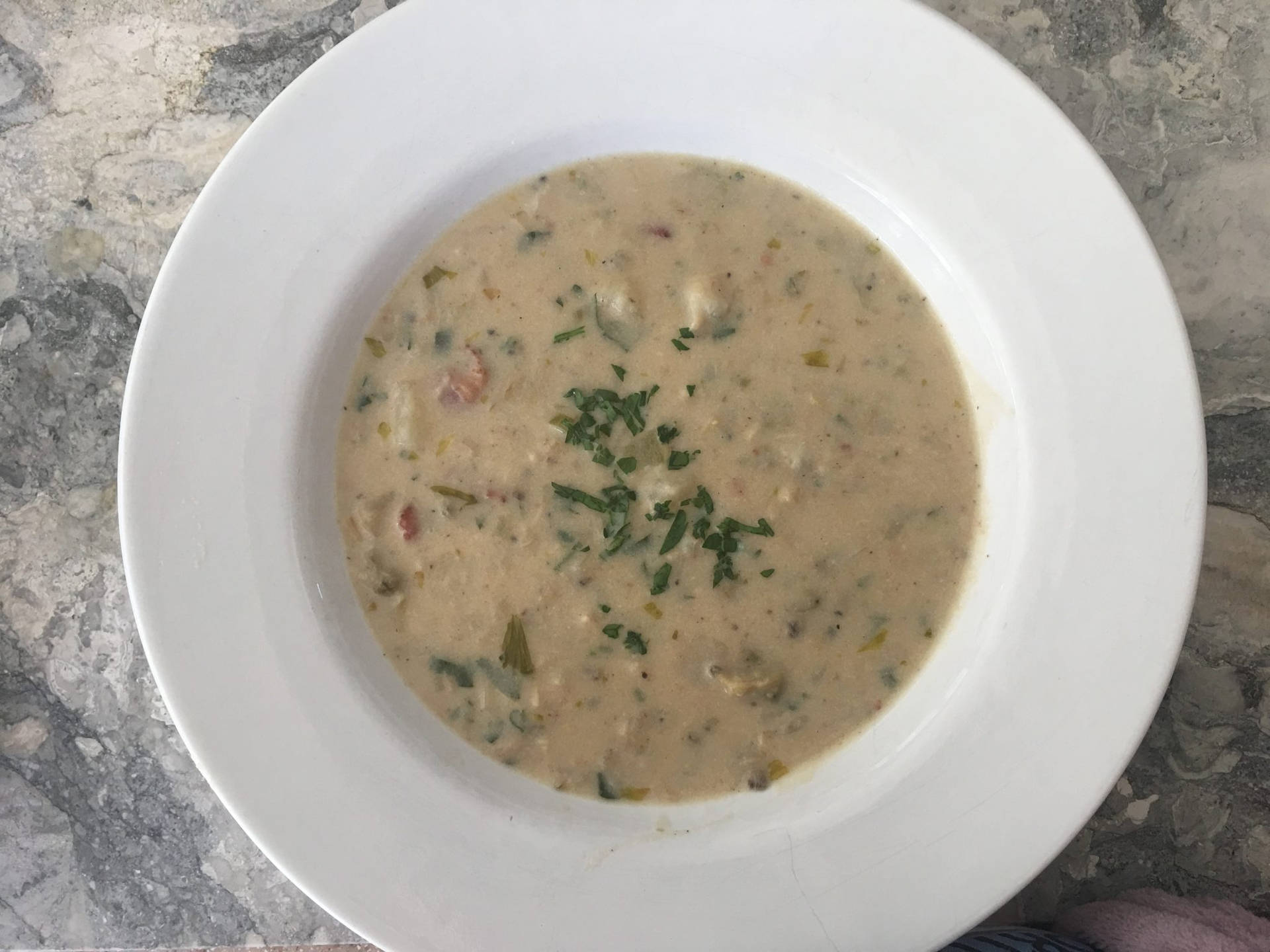 A Delicious Bowl of New England Clam Chowder Wallpaper