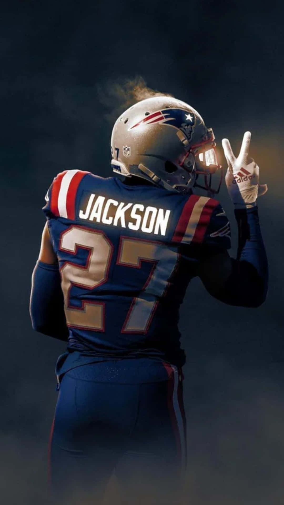 New England Patriots Cormerback JC Jackson Striking Digital Art Wallpaper