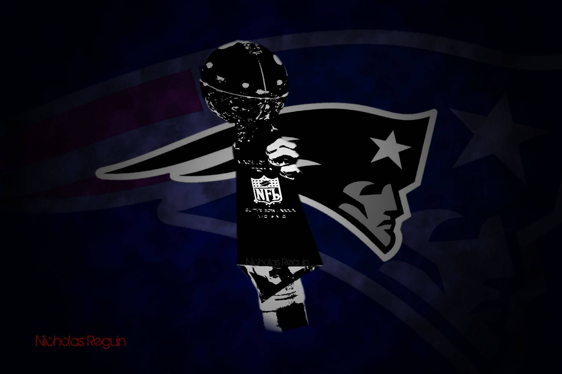New England Patriots Logo In Black