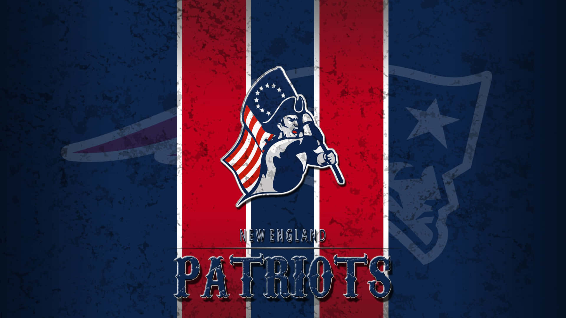 New England Patriots Logo With Flag Wallpaper