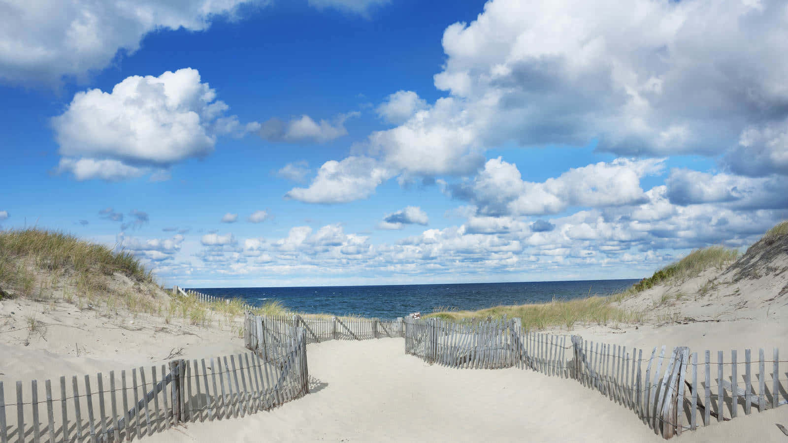 New England Summer Beach Scenery Wallpaper