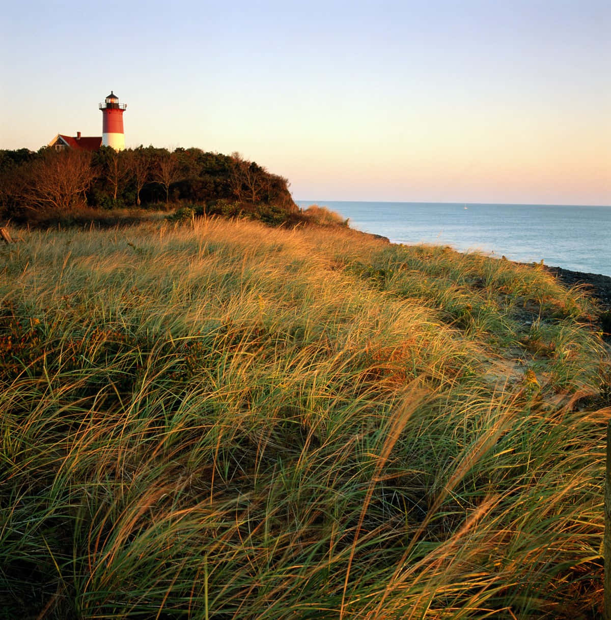 Beautiful Lighthouse New England Summer Wallpaper