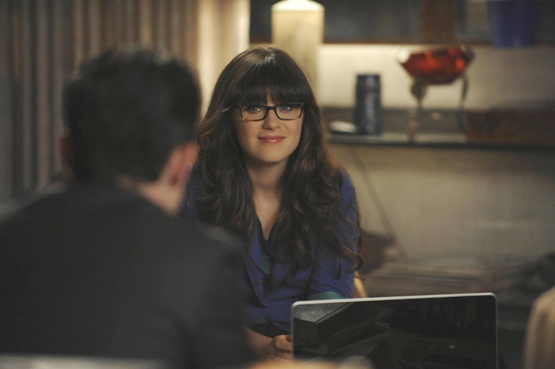 New Girl Jessica Day And Paul Genzlinger Wallpaper