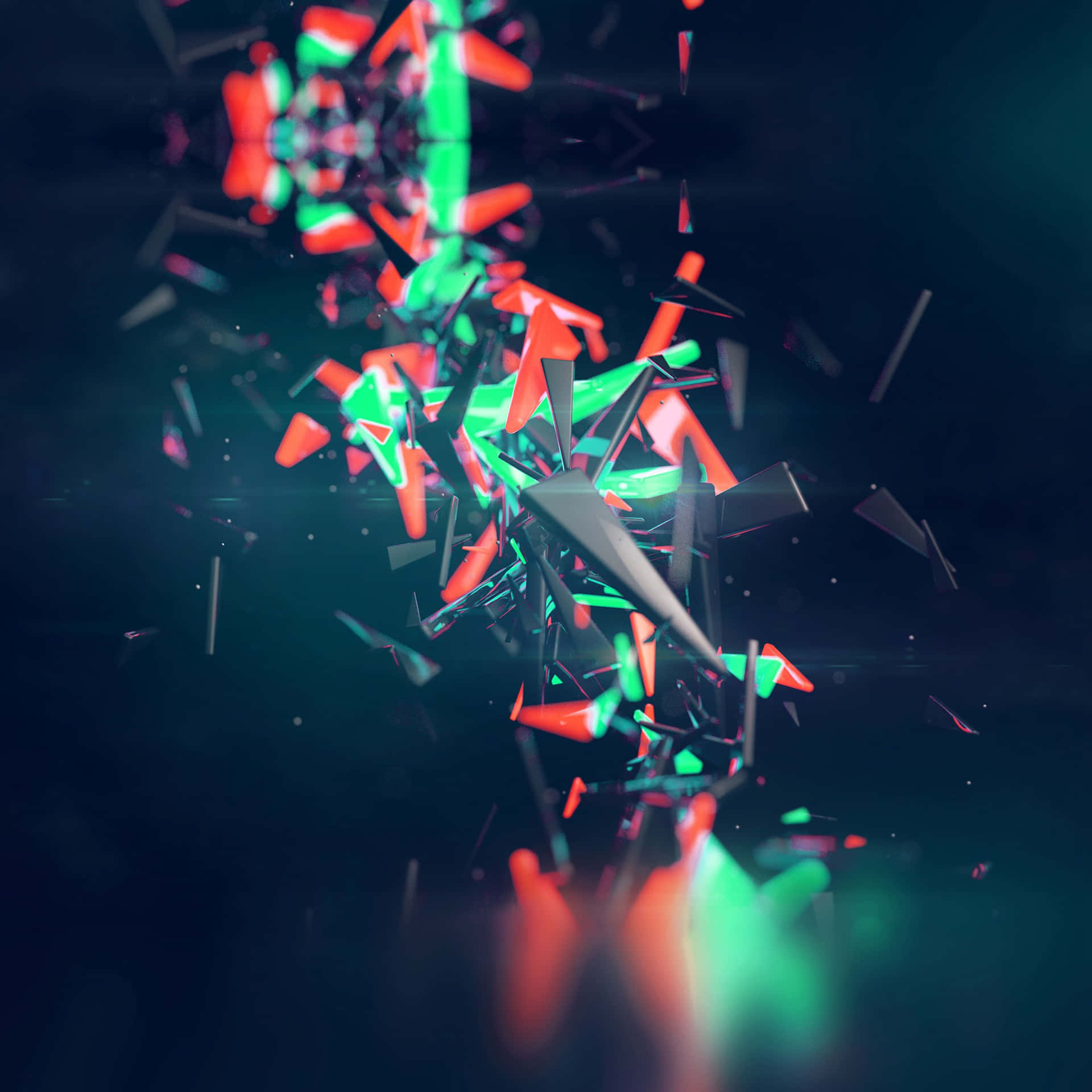 A Colorful Abstract Image Of A Broken Glass Wallpaper
