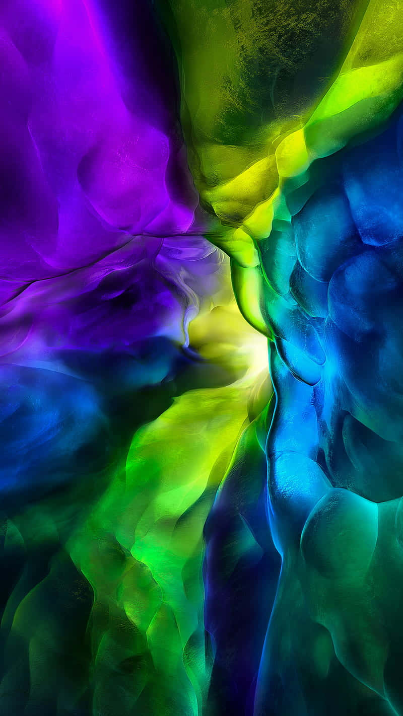 A Colorful Abstract Image Of A Cave Wallpaper