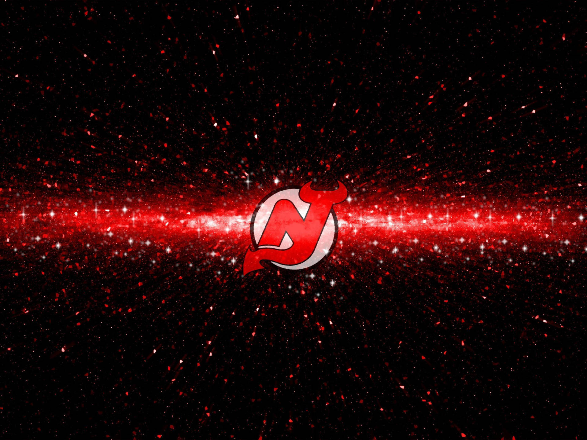 Nyajersey Devils Hockeylagets Logotyp Wallpaper