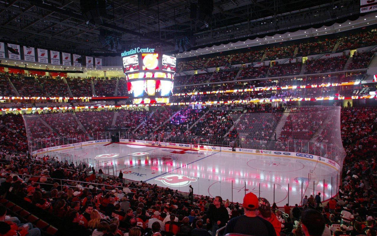 High-resolution image of New Jersey Devils' home court. Wallpaper