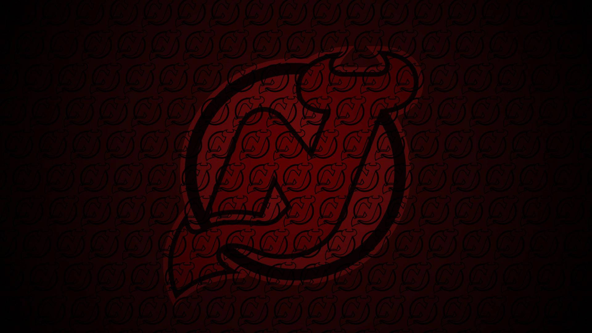 Nyt Jersey Devils Logo Mønster Væg Tapet Wallpaper
