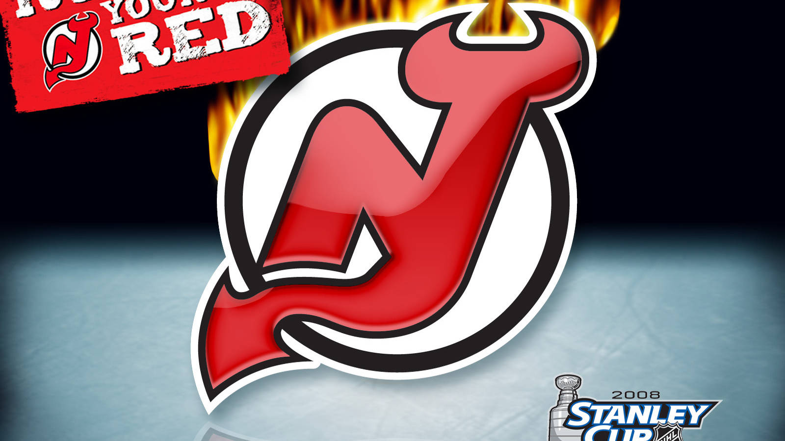Caption: Celebrating New Jersey Devils' Victory in the Stanley Cup Wallpaper
