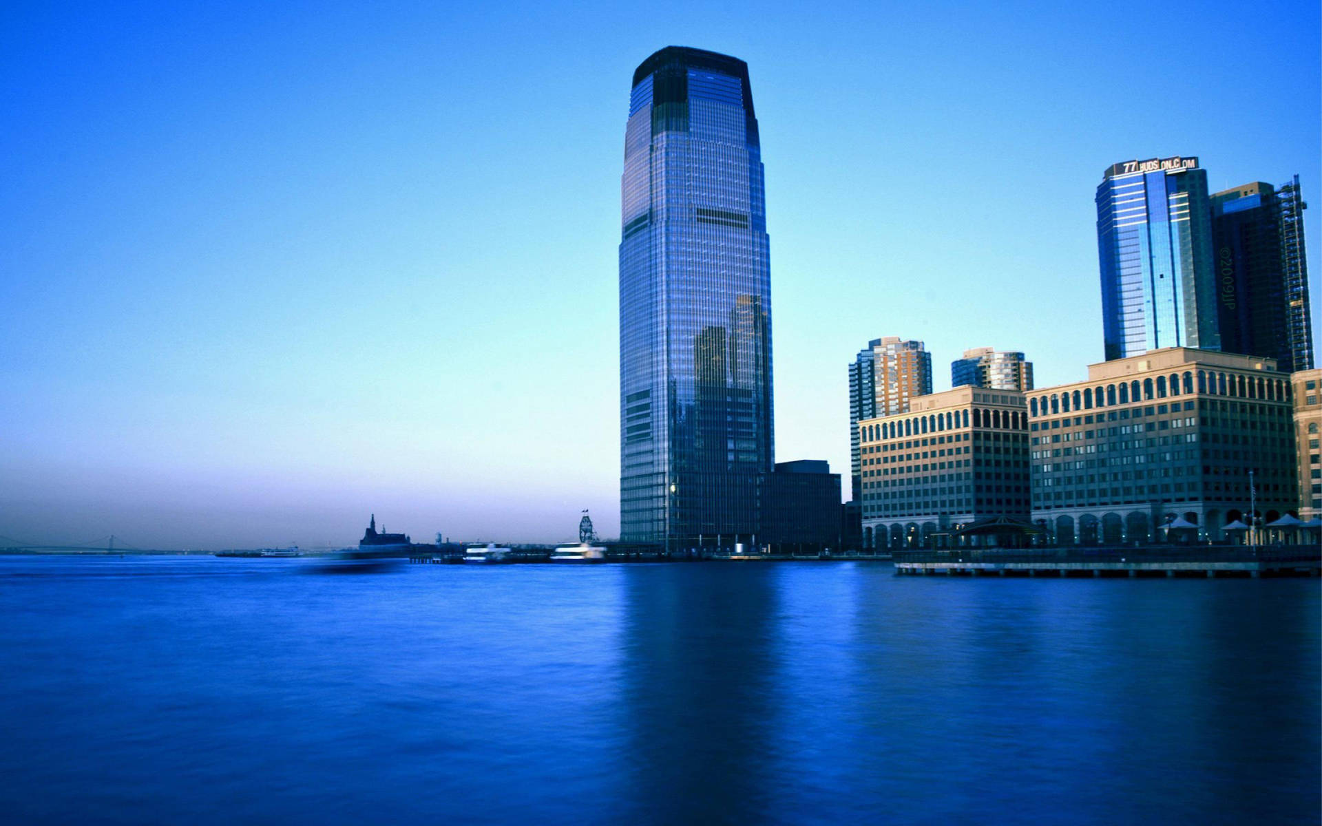 Ny Jersey Goldman Sachs Tower er på billedet. Wallpaper